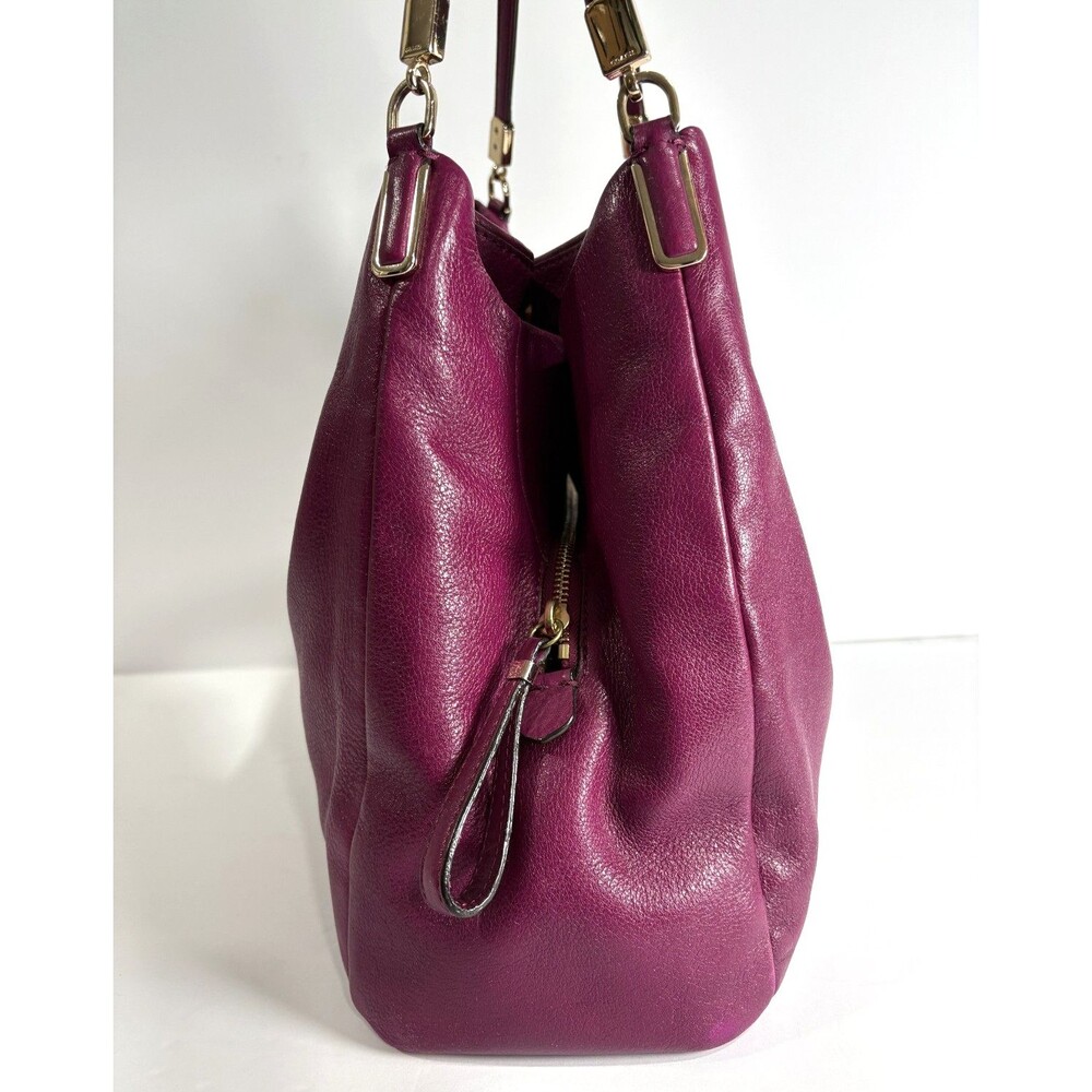 Coach Madison Phoebe Hot Pink Fuchsia Pebbled Leather Purse Bag - Picture 8 of 12